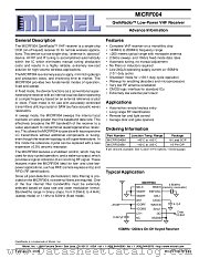MICRF004BN datasheet pdf Micrel Semiconductor