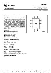 DW9268 datasheet pdf Mitel Semiconductor