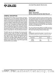 Z80230 datasheet pdf Zilog