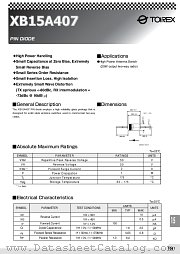 XB15A407 datasheet pdf Torex Semiconductor