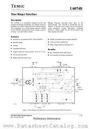 U4070B-FP datasheet pdf TEMIC