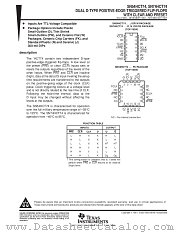 SN54HCT74W datasheet pdf Texas Instruments