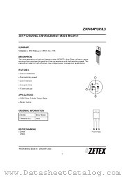 ZXM64P03 datasheet pdf Zetex Semiconductors