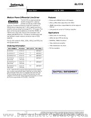 EL1519CSZ-T13 datasheet pdf Intersil