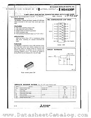 M54530P datasheet pdf Mitsubishi Electric Corporation