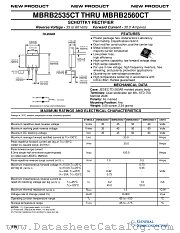 MBRB2560CT datasheet pdf General Semiconductor