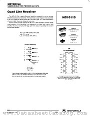 MC10115 datasheet pdf ON Semiconductor