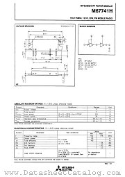 M67741 datasheet pdf Mitsubishi Electric Corporation
