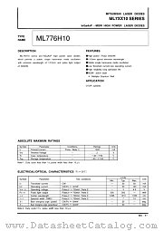 ML776H10 datasheet pdf Mitsubishi Electric Corporation