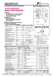 2SK3875-01 datasheet pdf Fuji Electric