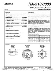 HA-5137 datasheet pdf Intersil