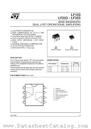 LF253 - LF353 datasheet pdf ST Microelectronics