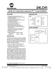 24LC41-IP datasheet pdf Microchip