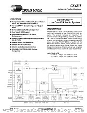 CS4235-JQ datasheet pdf Cirrus Logic
