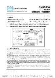 CMX980A datasheet pdf CML