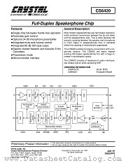 CD6420 datasheet pdf Cirrus Logic