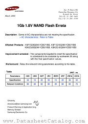 K9F1G08Q0M-YIB0 datasheet pdf Samsung Electronic