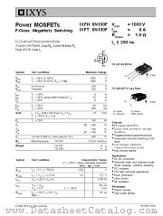 IXFH6N100F datasheet pdf IXYS Corporation