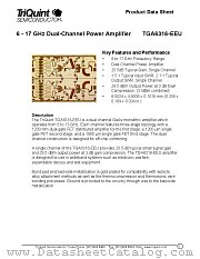 TGA6316 datasheet pdf TriQuint Semiconductor