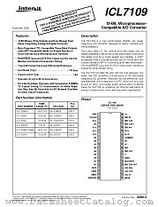ICL7109IPL datasheet pdf Intersil
