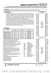 M5M4V16169DTP datasheet pdf Mitsubishi Electric Corporation
