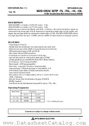 M2S12D20TP-75L datasheet pdf Mitsubishi Electric Corporation