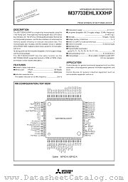 M37733EHL datasheet pdf Mitsubishi Electric Corporation