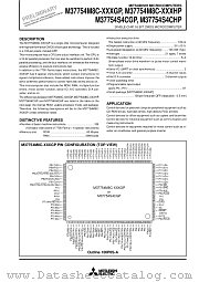 M37754 datasheet pdf Mitsubishi Electric Corporation