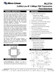 ML2724DH datasheet pdf Micro Linear