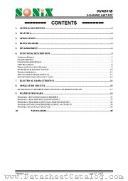 SNAD01B datasheet pdf SONiX Technology Company