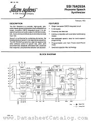 SSI78A263A datasheet pdf Silicon Systems