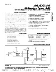 MAX3876EHJ datasheet pdf MAXIM - Dallas Semiconductor