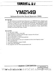 YM2149 datasheet pdf YAMAHA
