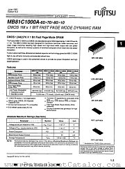 MB81C1000A datasheet pdf Fujitsu Microelectronics