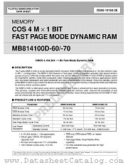 MB814100D datasheet pdf Fujitsu Microelectronics
