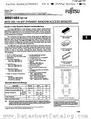 MB81464 datasheet pdf Fujitsu Microelectronics