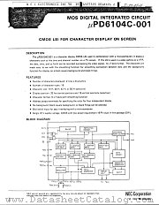 UPD6104C-001 datasheet pdf NEC