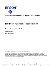 S1D13700 datasheet pdf Epson Company