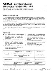 M6052-XX datasheet pdf OKI electronic components