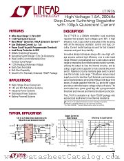 LT1976IFE datasheet pdf Linear Technology