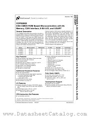 COP87L88EGN-XE datasheet pdf National Semiconductor