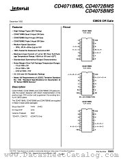 CD4072BMS datasheet pdf Intersil