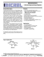 MIC39151-1.8BT datasheet pdf Micrel Semiconductor