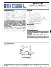 MIC4417BM4 datasheet pdf Micrel Semiconductor