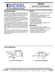 MIC5219-2.7BM5 datasheet pdf Micrel Semiconductor