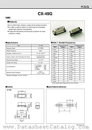 CX-49G datasheet pdf Kyocera Kinseki Corporation