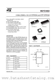 M27C4002-45XN1TR datasheet pdf ST Microelectronics