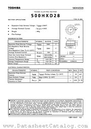 500HXD28 datasheet pdf TOSHIBA