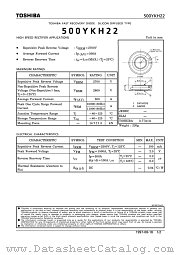 500YKH22 datasheet pdf TOSHIBA