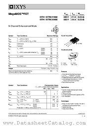 IXTH21N50 datasheet pdf IXYS Corporation